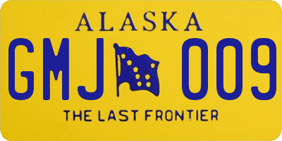 AK license plate GMJ009