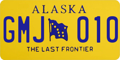 AK license plate GMJ010