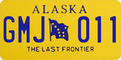 AK license plate GMJ011