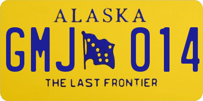 AK license plate GMJ014