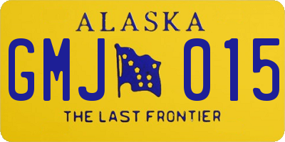 AK license plate GMJ015