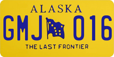 AK license plate GMJ016