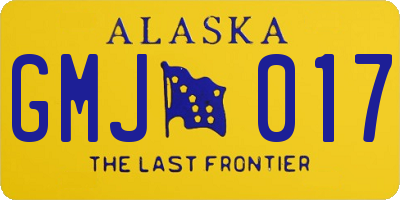 AK license plate GMJ017