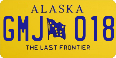 AK license plate GMJ018