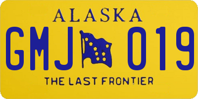 AK license plate GMJ019