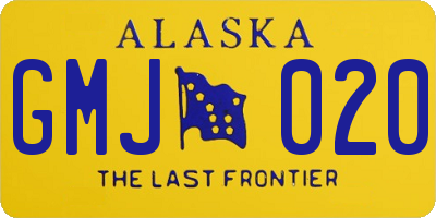 AK license plate GMJ020