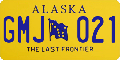 AK license plate GMJ021