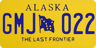 AK license plate GMJ022