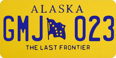 AK license plate GMJ023