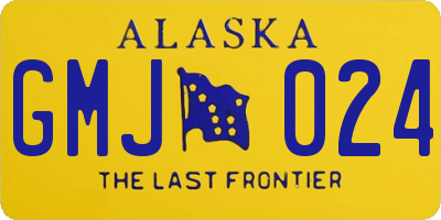 AK license plate GMJ024