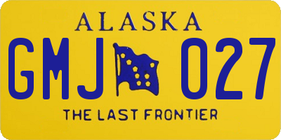 AK license plate GMJ027