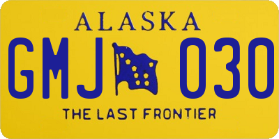 AK license plate GMJ030