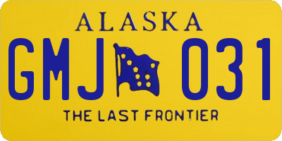 AK license plate GMJ031