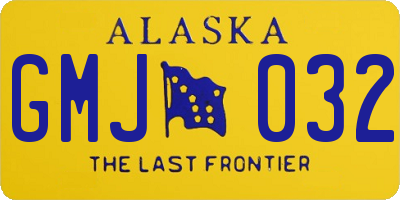 AK license plate GMJ032