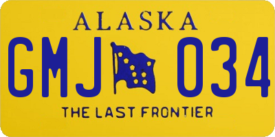 AK license plate GMJ034