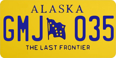 AK license plate GMJ035