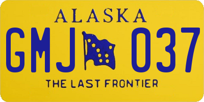 AK license plate GMJ037