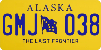 AK license plate GMJ038