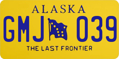 AK license plate GMJ039