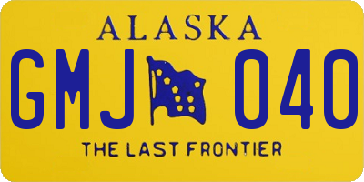 AK license plate GMJ040