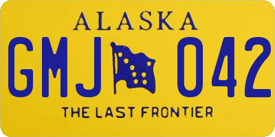 AK license plate GMJ042