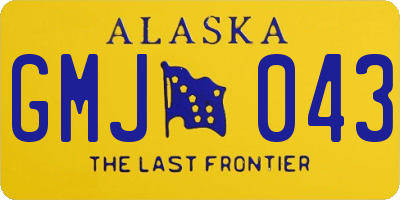 AK license plate GMJ043