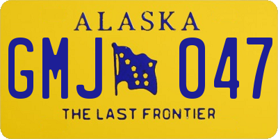 AK license plate GMJ047