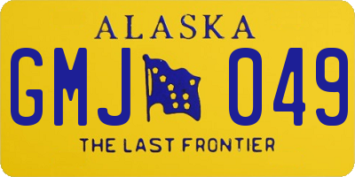 AK license plate GMJ049