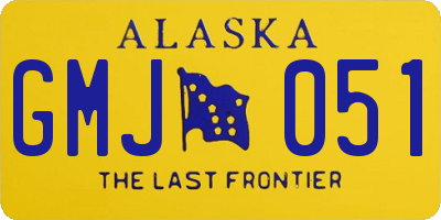 AK license plate GMJ051