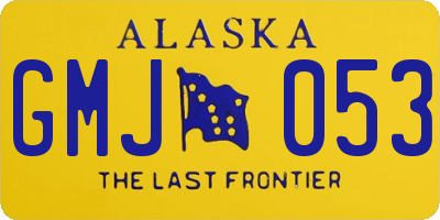 AK license plate GMJ053