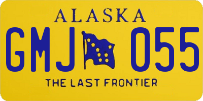 AK license plate GMJ055