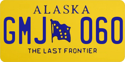 AK license plate GMJ060