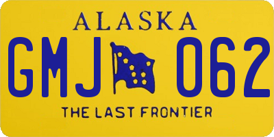 AK license plate GMJ062