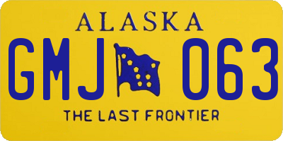 AK license plate GMJ063