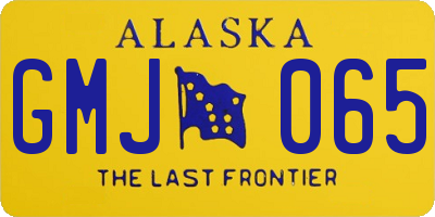 AK license plate GMJ065