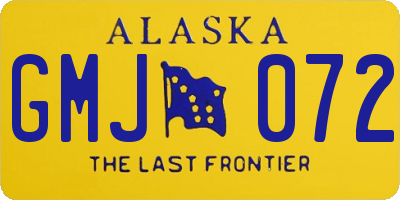 AK license plate GMJ072