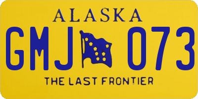 AK license plate GMJ073