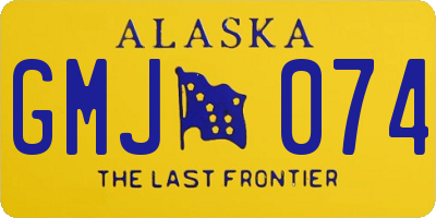 AK license plate GMJ074