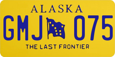 AK license plate GMJ075