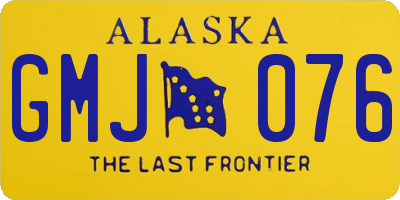 AK license plate GMJ076