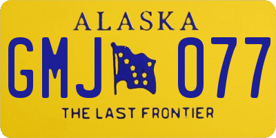 AK license plate GMJ077