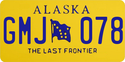 AK license plate GMJ078