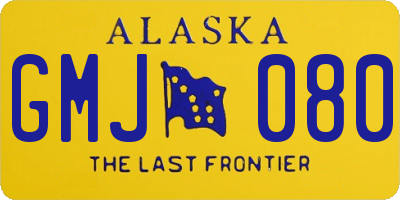 AK license plate GMJ080