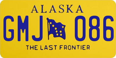 AK license plate GMJ086