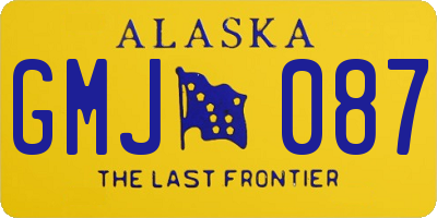 AK license plate GMJ087