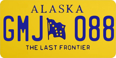 AK license plate GMJ088