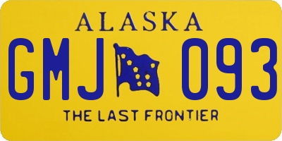 AK license plate GMJ093