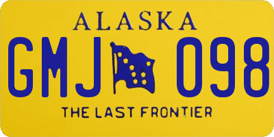 AK license plate GMJ098