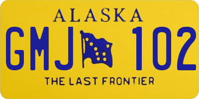 AK license plate GMJ102