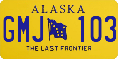 AK license plate GMJ103